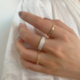 Hiphop/Rock Metal Geometry Of Circular Ring Open Forefinger Punk Accessories Buckle Joint Tail Ring Women Jewelry Gifts