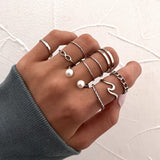 Daiiibabyyy Gold Silver Color Butterfly Open Rings Set For Women Girl Wedding Engagement Party Knuckles Jewelry Trends Punk Chain Rings