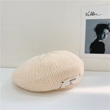 Harajuku Kitted Beret Hats Women Girl's Vintage Artist Painter Hat Winter Autumn Soft Wool Octagonal cap adjust daiiibabyyy