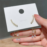 2022 New Fresh Shiny Crystal Senior Drop Earrings Elegant Temperament Joker Metal Tassel Fine Women Earrings Jewelry daiiibabyyy