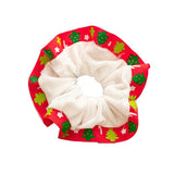 Elastic Hair Bands Christmas Style Scrunchies Soft Hair Tie Flannel Hair Rope Winter Xmas Hair Accessories Ponytail Holder daiiibabyyy