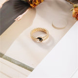 17KM Trendy Gold Tai Chi Couple Rings Set For Women Men Lover Couple Black White Rings Friendship Engagement Wedding Jewelry daiiibabyyy