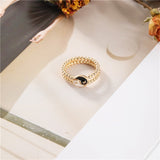 17KM Trendy Gold Tai Chi Couple Rings Set For Women Men Lover Couple Black White Rings Friendship Engagement Wedding Jewelry daiiibabyyy