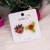New Creative Asymmetric Christmas Elk Earrings Cute Santa Claus Snowman Tree Xmas Deer Bell Earrings Party Jewelry Gifts 2022 daiiibabyyy