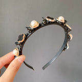 Alice Pearls Elegant Hairbands Men Women Sports Headband Double Bangs Hairstyle Make Up Hairpins Fashion Hair Accessories daiiibabyyy