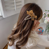Fashionable Bow Hair Clips Hair Accessories Broken Colored Diamond Hair Clip INS Super Flashing Hairpin Exquisite Bangs Clips
