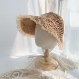 Women's Sun Hats Female Bowknot Visor Caps Hand Made Raffia Straw Summer Cap Casual Shade Hat Empty Top Hat girls Beach hat daiiibabyyy