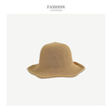 Spring and Summer Knitted fisherman hat Female Breathable Casual Bucket Hat solid color Hollow out hat daiiibabyyy