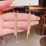 Fashion Crystal Butterfly Clip On Earring Pearl Bead Ear Cuff Long Tassels Charm Hollow Earrings For Women Clip Jewelry Gifts daiiibabyyy