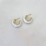 Lost Lady New Fashion Semicircle Oil Dripping Earrings Ladies Alloy Earrings With The Same Type of Jewelry Wholesale daiiibabyyy