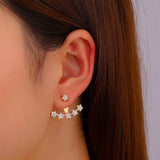 Simple Stylish Star Women Drop Earrings Shiny White Zircon Exquisite Versatile Female Earring Fashion Jewelry Korean Ear Ring daiiibabyyy