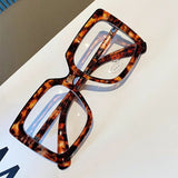 Clear Square Glasses Women Fashion Oversized Transparent Optical Glasses Frames Female Vintage Anti Blue Light Spectacle daiiibabyyy