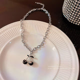 Cool Style Girl Titanium Steel Necklace For Women Design Sense Hip-Hop Personality Clavicle Chain Senior Sweater Chain Jewelry daiiibabyyy