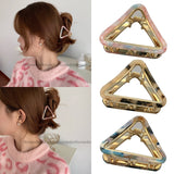 Fashion Acetate Triangle Hair Clips for Women Girls Hair Claw Chic Barrettes Claw Crab Hairpins Styling Tool Hair Accessories daiiibabyyy