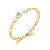 Daiiibabyyy Little Thin Dainty Pinky Rings For Women Gold Color Zirconia Wedding Engagement Bride Finger Ring Jewellry Fashion Jewelry R246