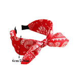 Bow Wide Brimmed Head Hoop For Women Hair Accessories Boho Floral Print Headbands Cross Knot Hair Hoop Vintage Elegant Headwear daiiibabyyy