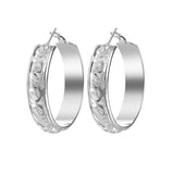 Shining Exaggerated 18k Gold Filling Carved Flower Hoop Earrings for Women Fashion Engagement Party Jewelry Gift daiiibabyyy