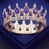 Daiiibabyyy Purple Crown Metal Circle Diadem Girls Birthday Party Diadem Queen Tiaras Wedding Hair Jewelry Bridal Headdress