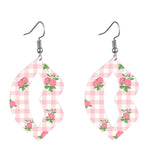 Lost Lady New Fashion Hand-Painted Love Lip Earrings With Creative Women's Earrings Jewelry Wholesale Direct Sales daiiibabyyy