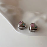 2021 New Fashion Metal Zircon Pentagonal Star Love-Heart EarClip For Women Girls Korean Personality Simplicity All-match Jewelry daiiibabyyy