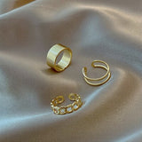 2021 New Simple Fashion Personality Ring For Women Hip Hop Jewelry Knuckle Set Creative Open Ring Neutral Wearing Gift Banquet daiiibabyyy