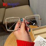 Myopia Hyperopia Women Sunglasses Vintage clear lens glasses ladies luxury rhinestone eyeglasses men optical Shades daiiibabyyy