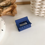 Vintage Klein Blue Hair Clips For Women Simple Geometric Matte Elegant Barrette Crab Hair Claws Hairpins Headwear Hair Accessori daiiibabyyy