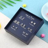 7pairs/set Women Stud Earrings One Week Earrings  Geometric Tassel Earrings High Quality Jewelry Gift daiiibabyyy