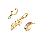 Fashion Serpent Heart Star Clip Earrings Ear Hook Stainless Steel Ear Clips Double Pierced Earring Earrings Women Girls Jewelry daiiibabyyy