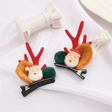 2021 New Christmas Antler Hair Clips For Women Girls Gift Cute Hair Accessories Party Festival Gifts Cartoon Santa Christmas Hat daiiibabyyy