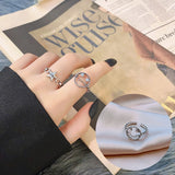 Rings for Women Individual Character Adjustable Letter Rings Jewelry Accessories Wholesale daiiibabyyy