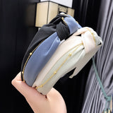 Korean Style Fashion Headband Fashion Korean Headband Popular Pretty Knotted Headband Hair Band Chain Bicolor Headband daiiibabyyy