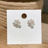 Elegant Romantic Unique Fireworks Pearl Stud Earrings For Woman Korean Fashion Jewelry Party Girl's Lady Temperament Accessories daiiibabyyy