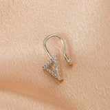 1Pc Crystal Triangle Fake Nose Ring Non Piercing Clip On Nose Ring Indian Style Nose Cuff Fake Piercing Septum Nariz Gem Jewelry daiiibabyyy