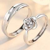 Classic Couple Rings For Men Women CZ Stone Trendy Wedding Lovers' Ring Jewelry Romantic Valentine's Day Present Ring Accessory daiiibabyyy