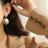 South Korea fashion stud earrings baroque teardrop-shaped restoring ancient ways ms earrings daiiibabyyy