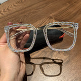 Myopia Hyperopia Women Sunglasses Vintage clear lens glasses ladies luxury rhinestone eyeglasses men optical Shades daiiibabyyy