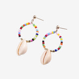 Lost Lady Vintage Shell Dangle Drop Earrings Handmade Geometric Round Earrings for Women Party Jewelry Accessories Wholesale daiiibabyyy