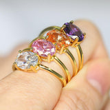 Daiiibabyyy Wedding Engagement Rings For Women Jewellry For Female Gold Color Ring With Stone Women' Ring Dating Jewelry Wholesale R865