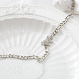 New Necklace Female Fashion Simple Full Diamond Butterfly Sweet Necklace Personality Student Necklace Female Hip-hop Style daiiibabyyy