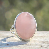 Luxury Women's Fashion Silver Color Pink Stone Wedding Rings for Women Personality Party Engagement Jewelry Gift daiiibabyyy