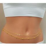 Fashion Simple Double Layer Chain Ladies Sexy Waist Chain Summer Beach Bikini Body Belly Chain For Women Bohemia Party Jewelry daiiibabyyy