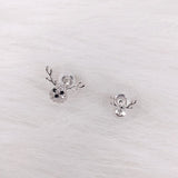 2021 New Fashion Cute Christmas Elk Stud Earrings for Women Temperament Crystal Deer Earrings Girls New Year Party Jewelry Gifts daiiibabyyy