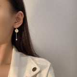 S925 Asymmetric Star Moon Earrings, 2022 New Design Geometric Opal Cute Cat Swing Earrings for Girls' Student Gift daiiibabyyy