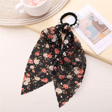 17KM Vintage Black Velvet Bow Elastic Hair Bands For Women Girls Hair Ribbon Scrunchies Hair Tie Headwear Hair Accessories daiiibabyyy
