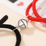 2pcs Star Moon Magnetic Couple Bracelet Set for Men Women Trendy Handmade Rope Chain Friendship Bracelet Adjustable Jewelry daiiibabyyy