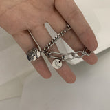 Stainless Steel Bracelet for Women Smiling Face Geometric Irregular Simple Letter Pendant Bracelet Jewelry Wholesale daiiibabyyy