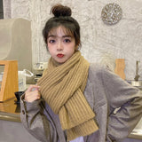 Luxury Winter Woman Scarf Knitted Woolen Red Scarves Cute Warm Couple Shawl Wraps Designed By Fashion Trend Designers Acrylic daiiibabyyy