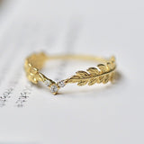 Women's Dainty 14K Gold Filling Twist Round Cut Inlaid with White Stones Engagement Ring Women's Bridal Wedding Jewelry Gift daiiibabyyy