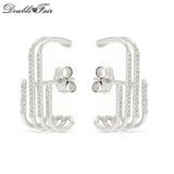 Daiiibabyyy Korean Style Special Design Earrings For Women CZ Copper Silver Color New Design Fashion Jewelry Gift DZE015